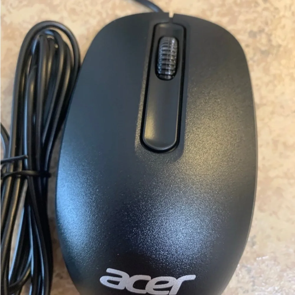 New! “Acer” Genuine Optical Wired USB 2 Button PC Computer Mouse. # DC1121101C.